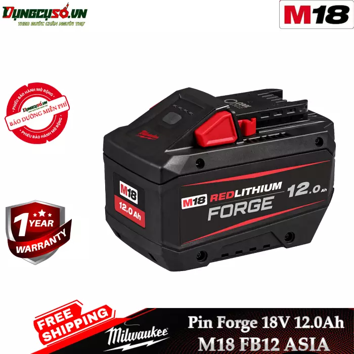 Pin Forge 18V 12.0Ah Milwaukee M18 FB12| Pin siêu xả