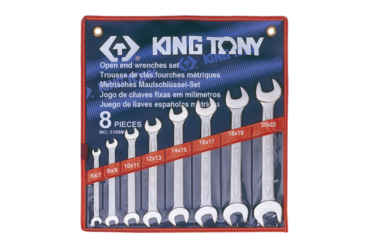 Bộ cờ lê miệng 8 chi tiết 6-22mm Kingtony 1108MR