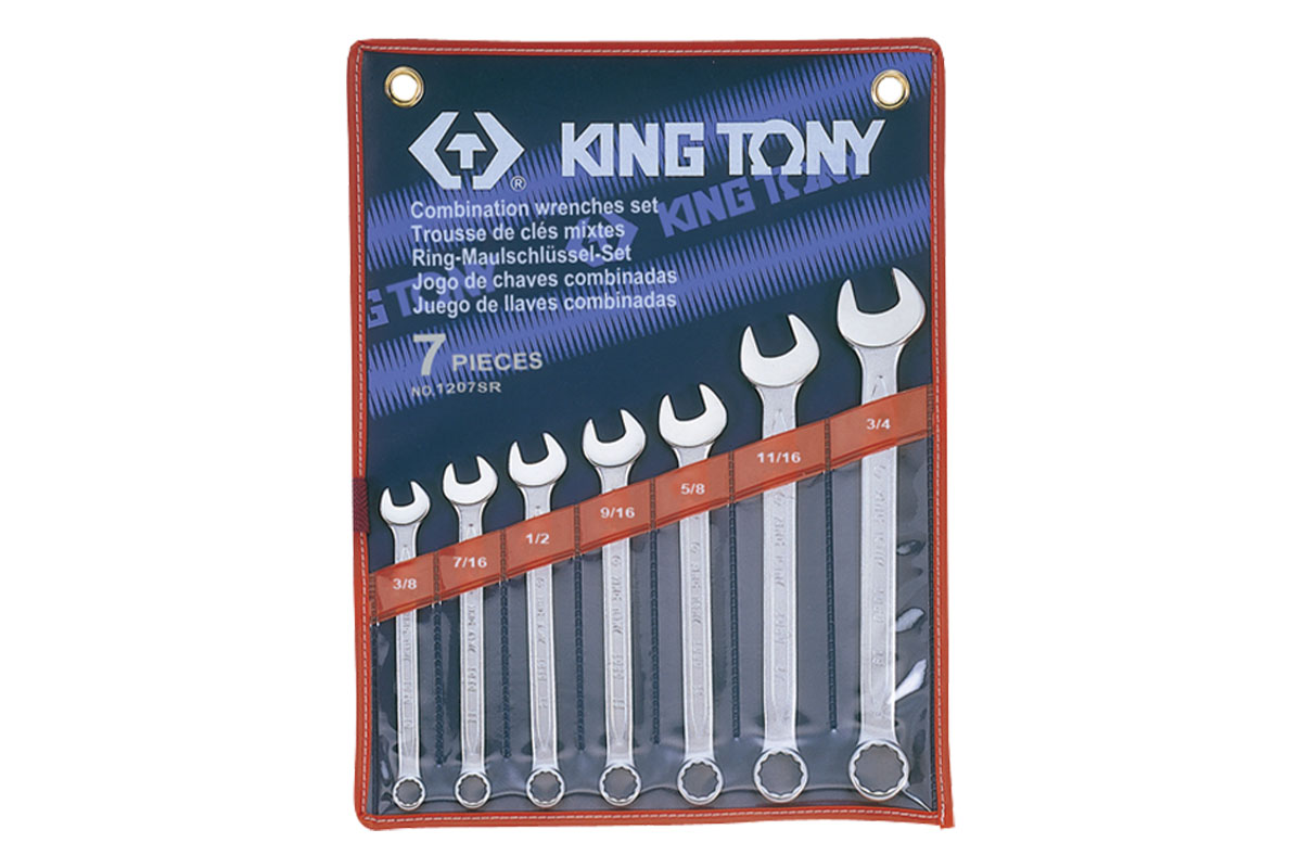 Bộ cờ lê vòng miệng 7 chi tiết 10-19mm Kingtony 1207SR