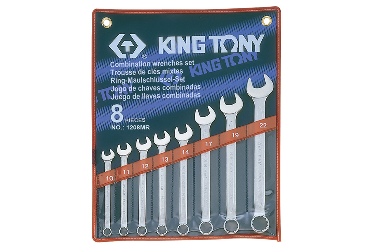 Bộ cờ lê vòng miệng 8 chi tiết 10-22mm Kingtony 1208MR