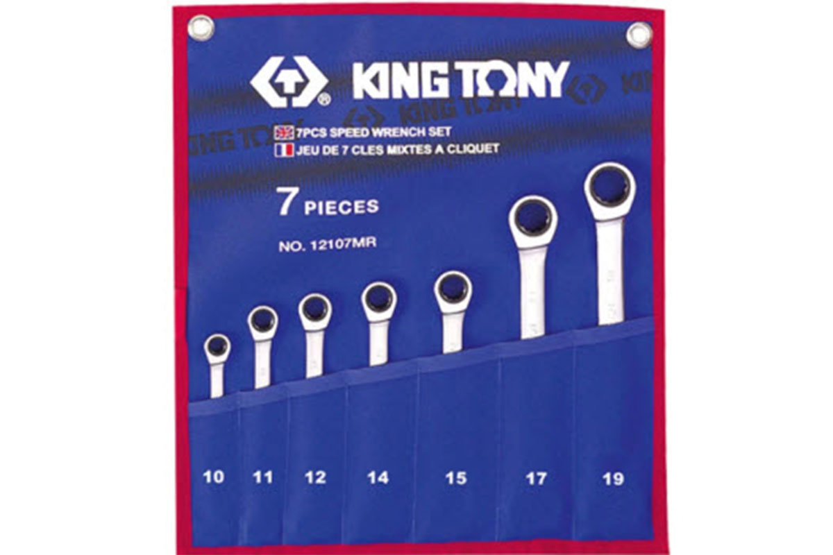 Bộ cờ lê vòng miệng 7 chi tiết 10-19mm Kingtony 12107MR
