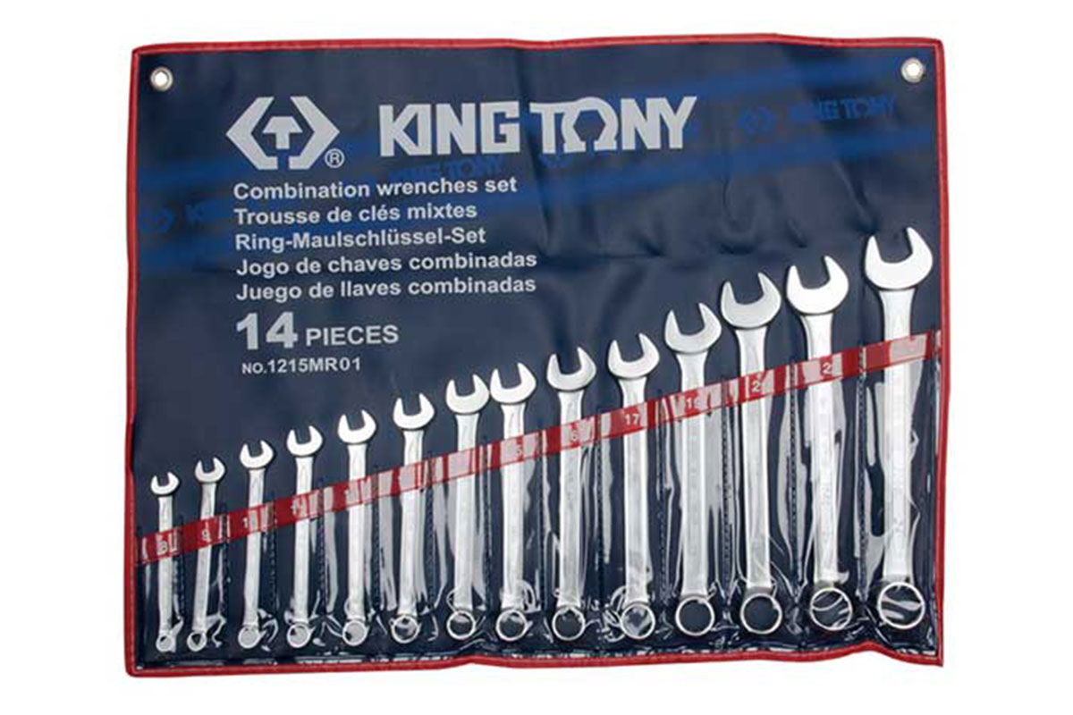 Bộ cờ lê vòng miệng 14 chi tiết 8-24mm Kingtony 1215MR01