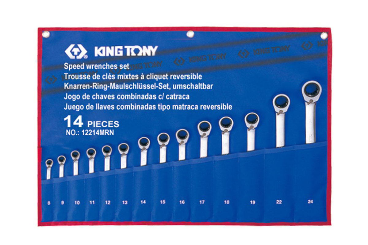 Bộ cờ lê vòng miệng 14 chi tiết 8-24mm Kingtony 12214MR