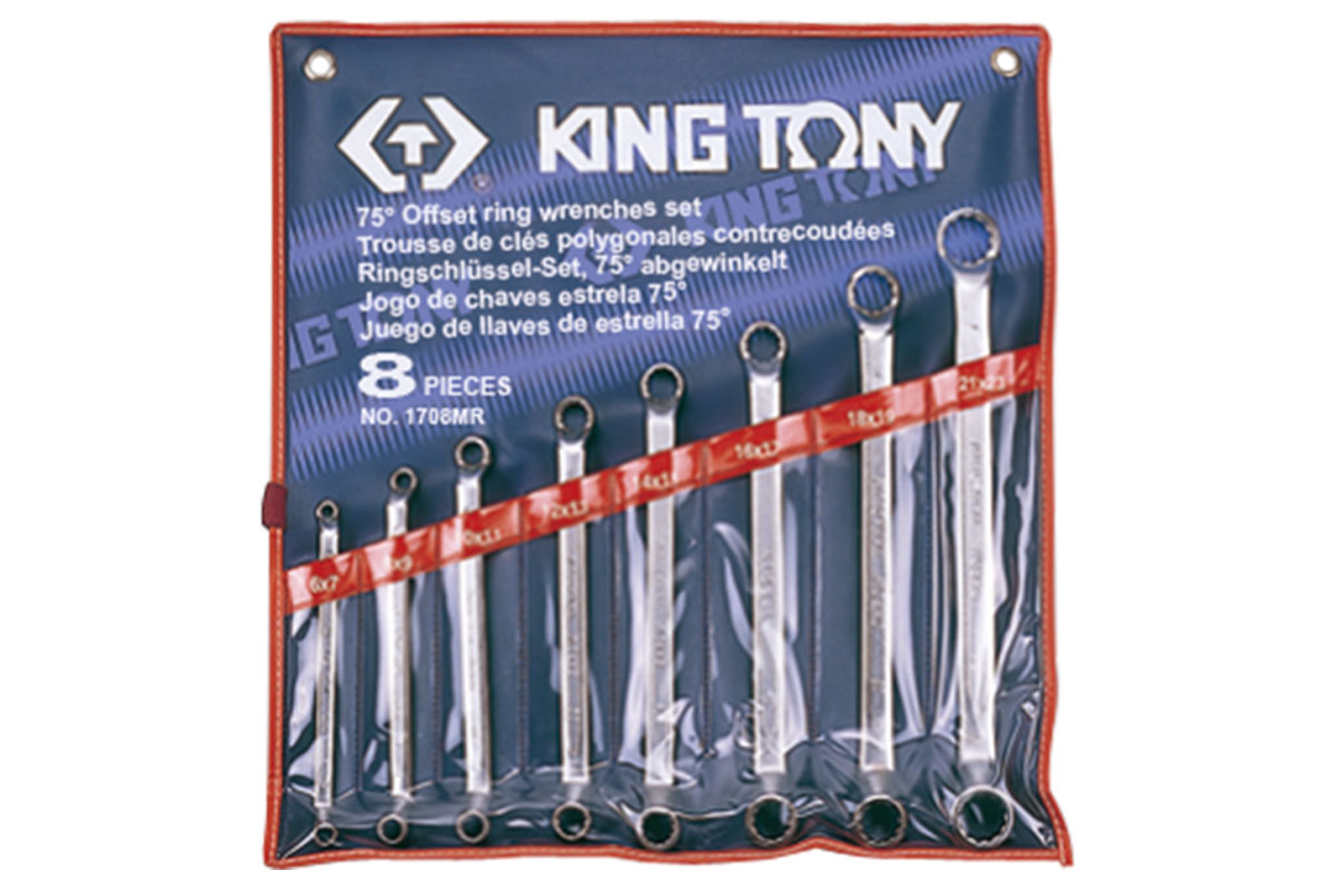 Bộ cờ lê vòng 8 chi tiết 6-23mm Kingtony 1708MR