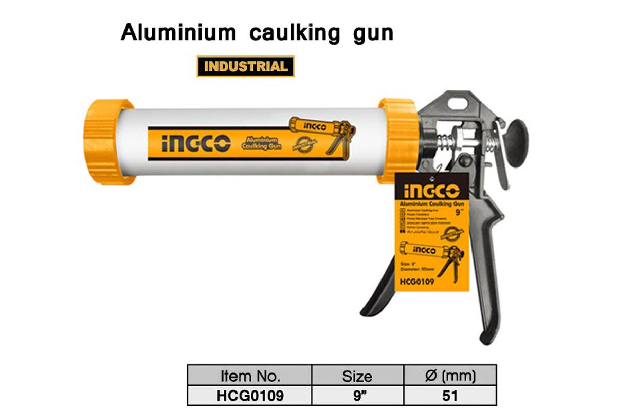 Súng bơm silicon ống nhôm 12in INGCO HCG0112