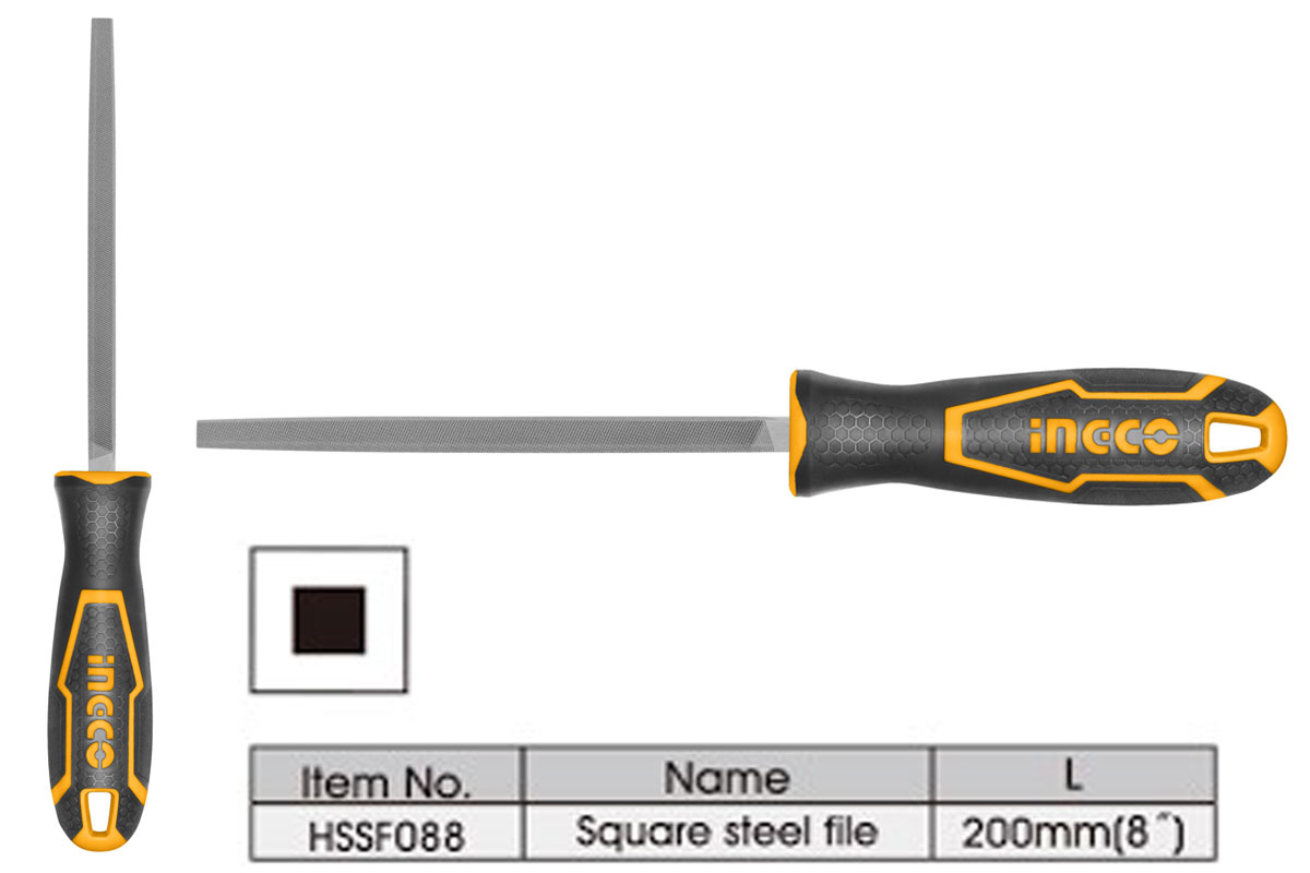 Dũa sắt vuông 200mm INGCO HSSF088