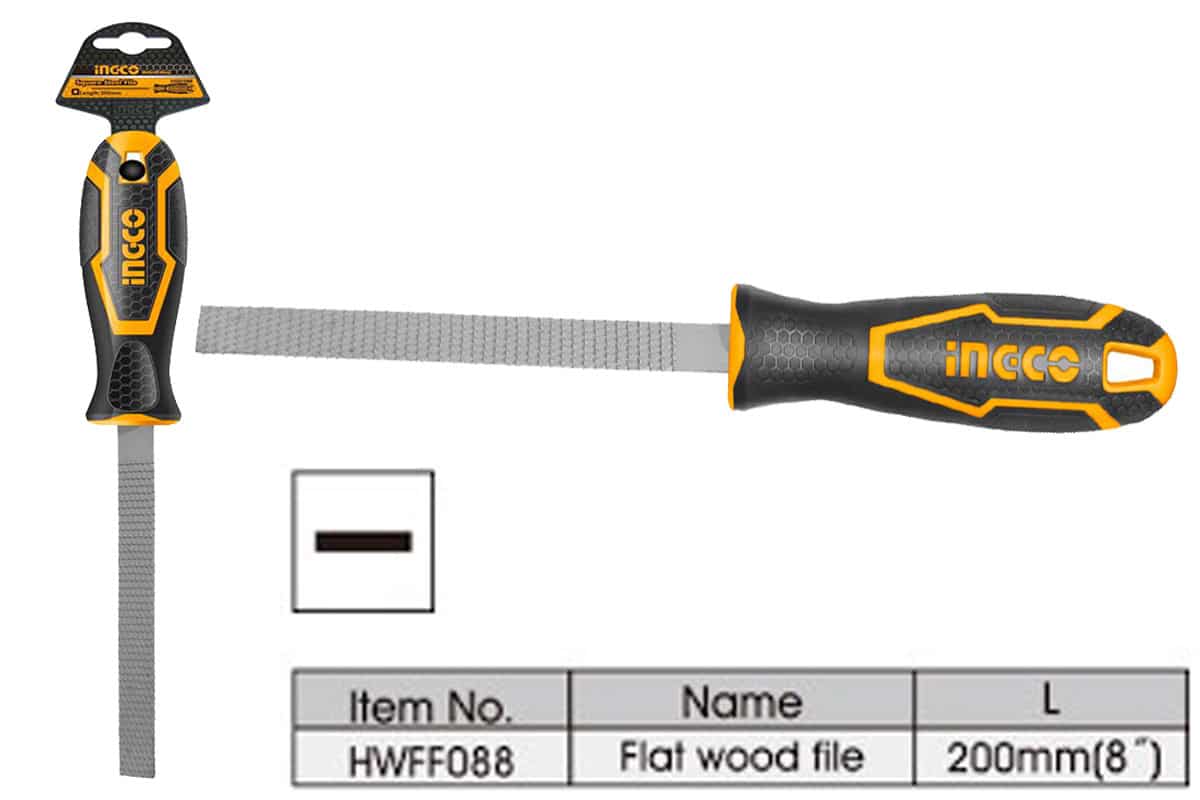 Giũa gỗ dẹp 200mm INGCO HWFF088