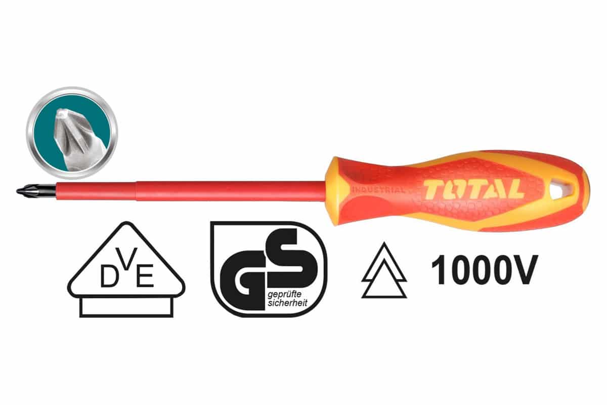 Tua vít bake cách điện PZ1 x 80 mm Total THTISPZ180
