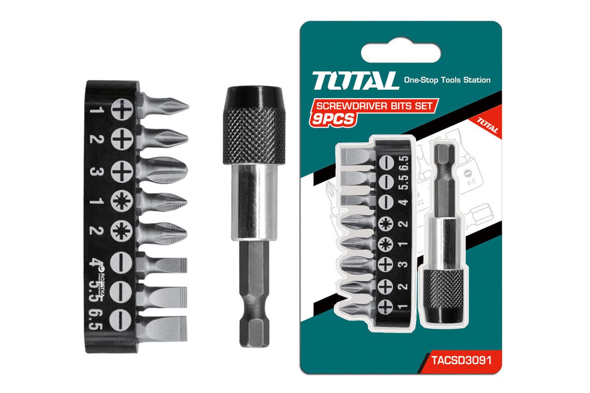Bộ 9 đầu tua vít Total TACSD3091