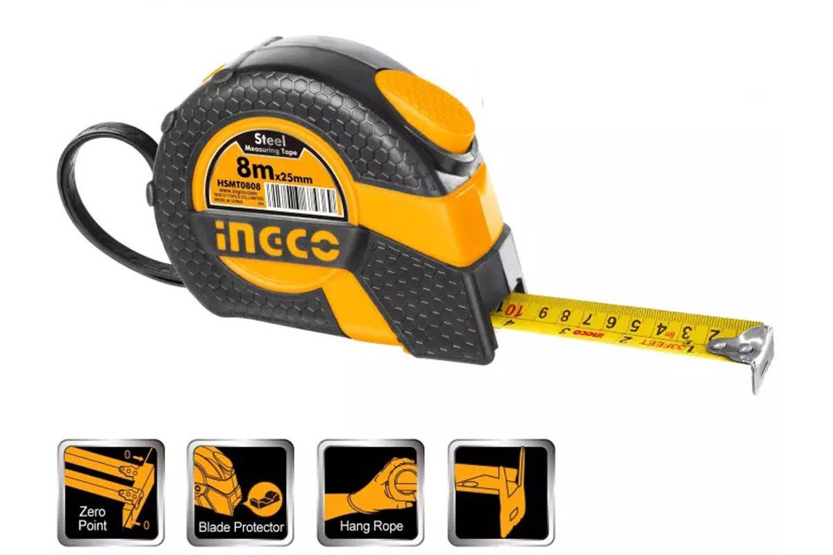 Thước cuộn thép 8m x 25mm INGCO HSMT0808