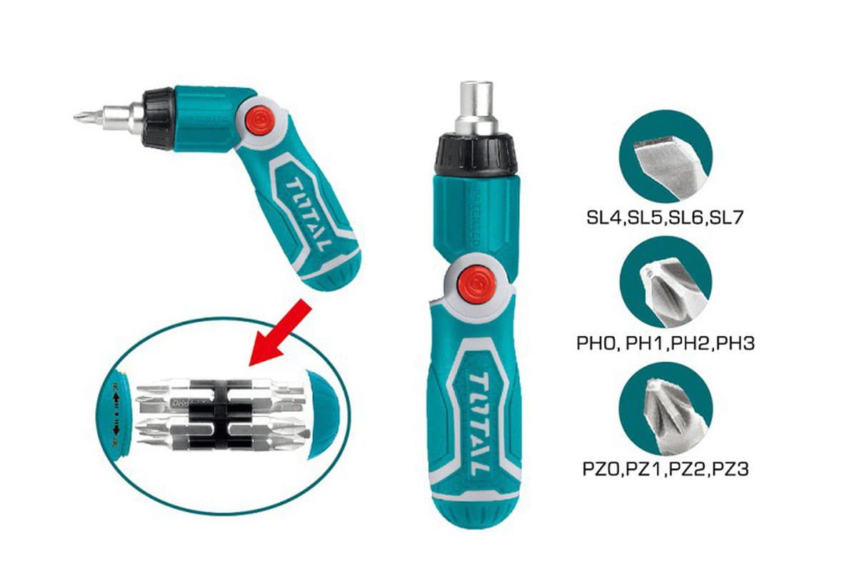 Bộ tua vít gấp 13 chi tiết Total TACSD30136