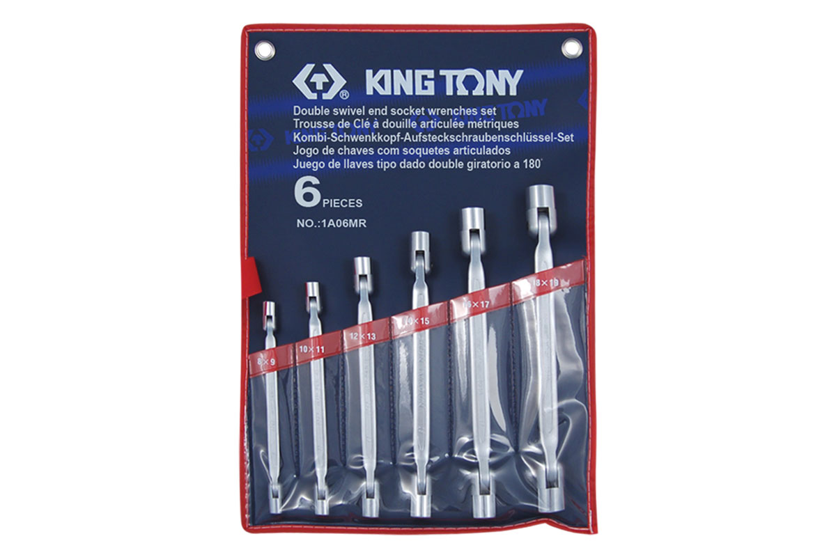 Bộ cần tuýp lắc léo 6 chi tiết 8-19mm Kingtony 1A06MR