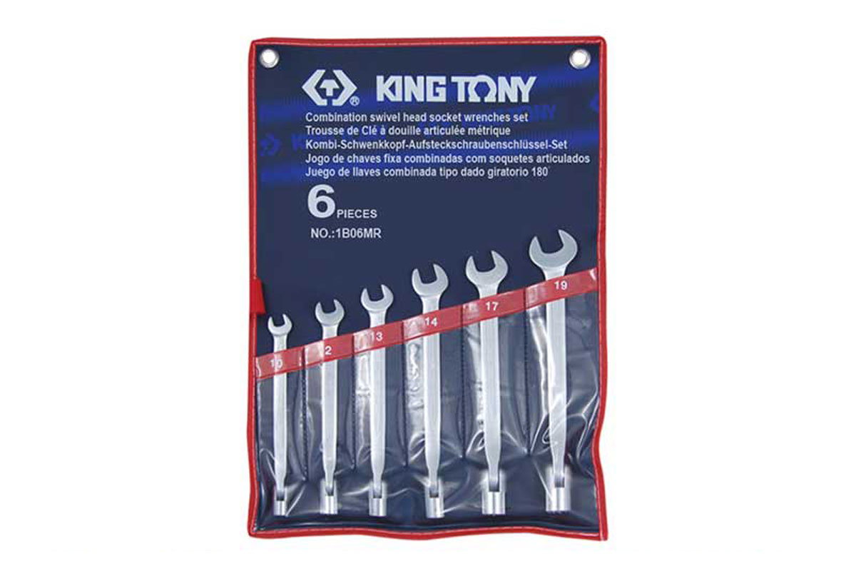 Bộ cờ lê miệng tuýp 6 chi tiết 10-19mm Kingtony 1B06MR