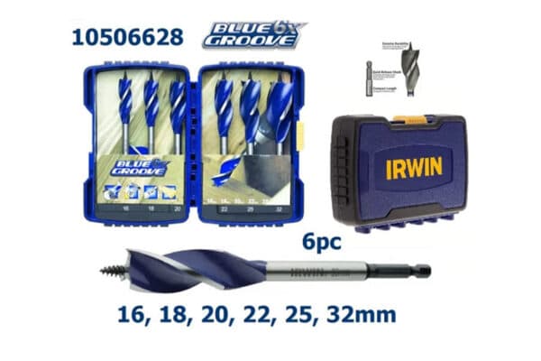 Bộ mũi khoan gỗ xoắn 6 chi tiết IRWIN 10506628