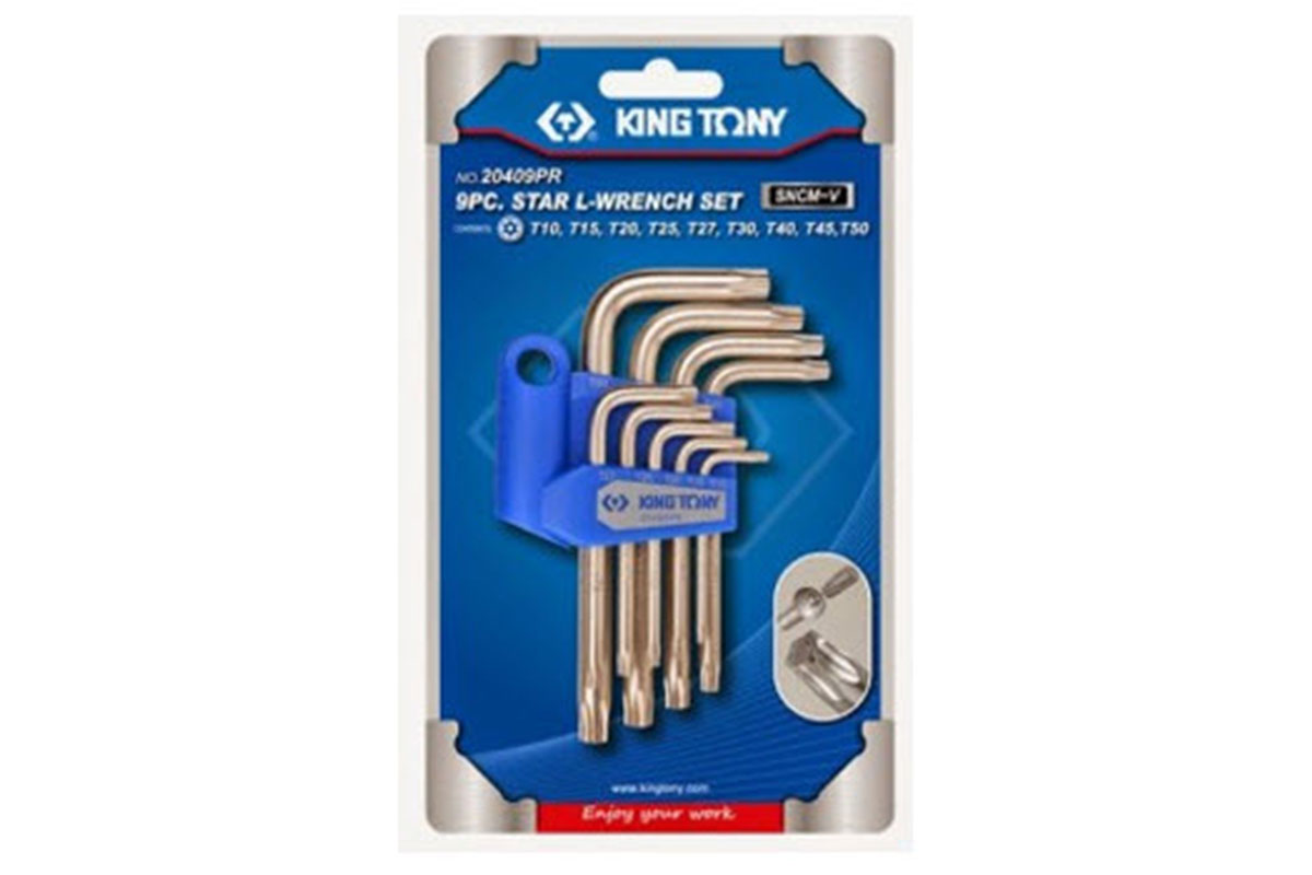 Bộ lục giác đầu sao 9 chi tiết Kingtony 20409PR