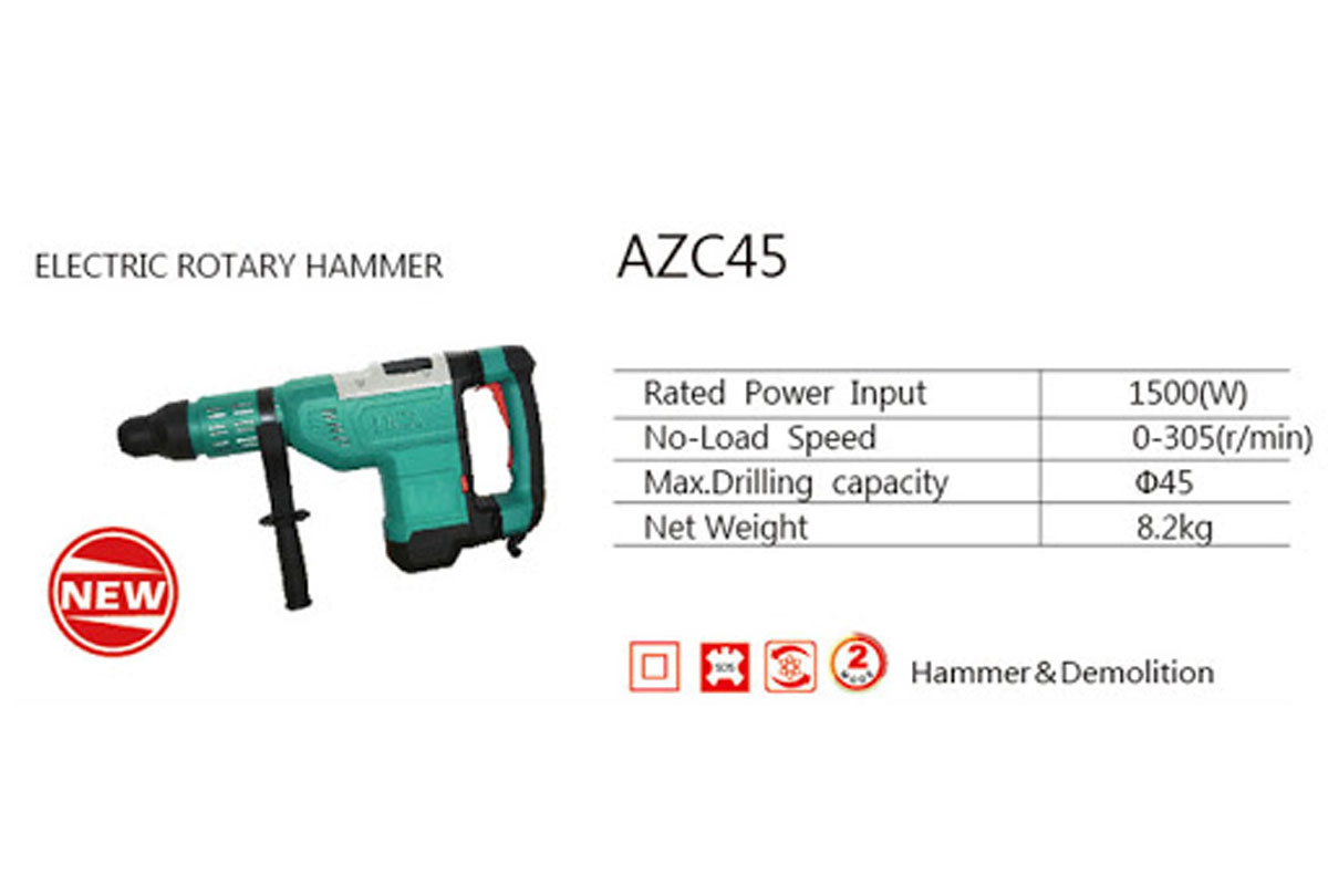 Máy khoan đục 45mm DCA AZC45