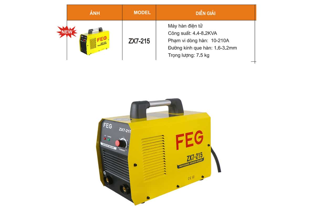 Máy hàn điện tử FEG ZX7-215