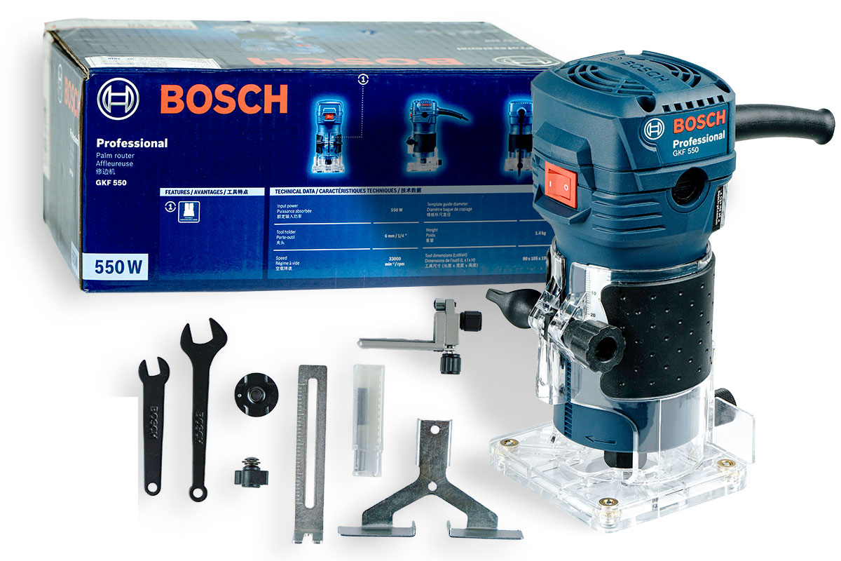 Máy phay gỗ 6mm Bosch GKF 550
