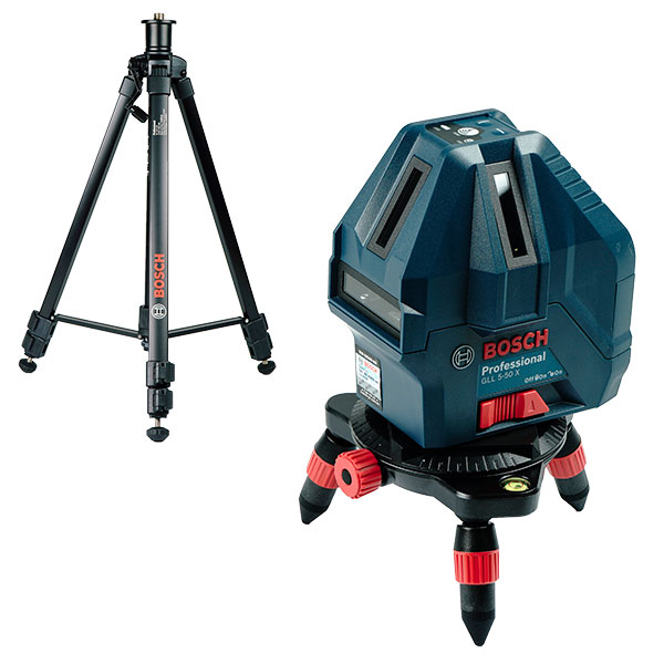 Bộ máy cân mực GLL 5-50X + giá 3 chân BT 150 Bosch GLL 5-50X KIT