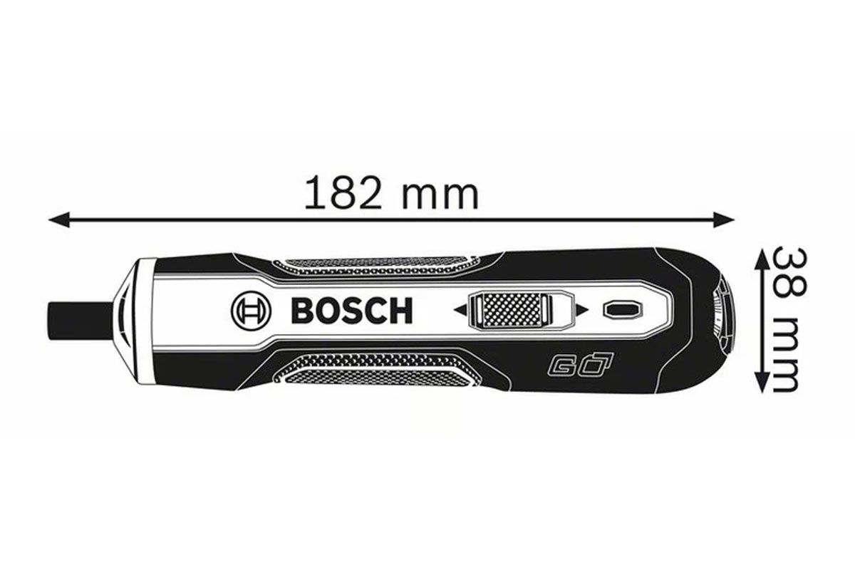 Máy vặn vít dùng pin + 2 mũi vít Bosch Go 2