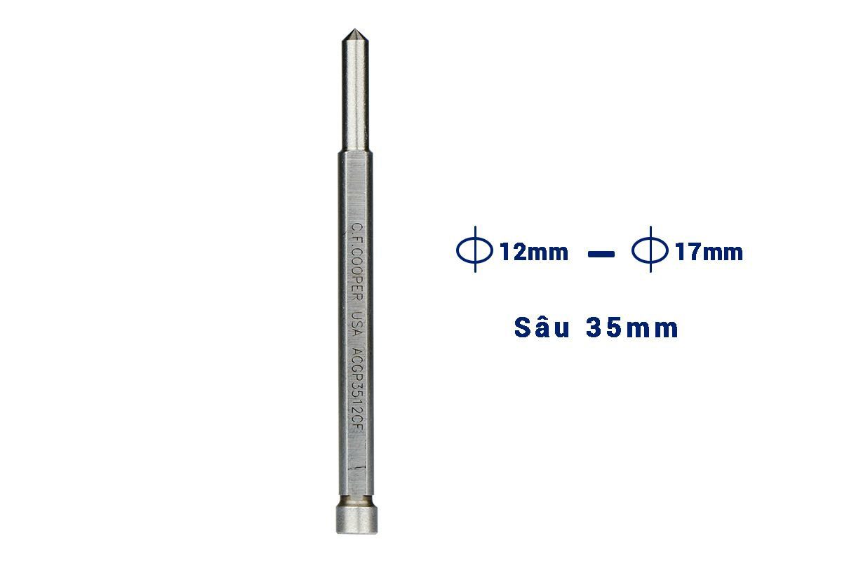Cây ty định tâm cho mũi thép gió khoan sâu 35mm CFCooper ACGP3512CF
