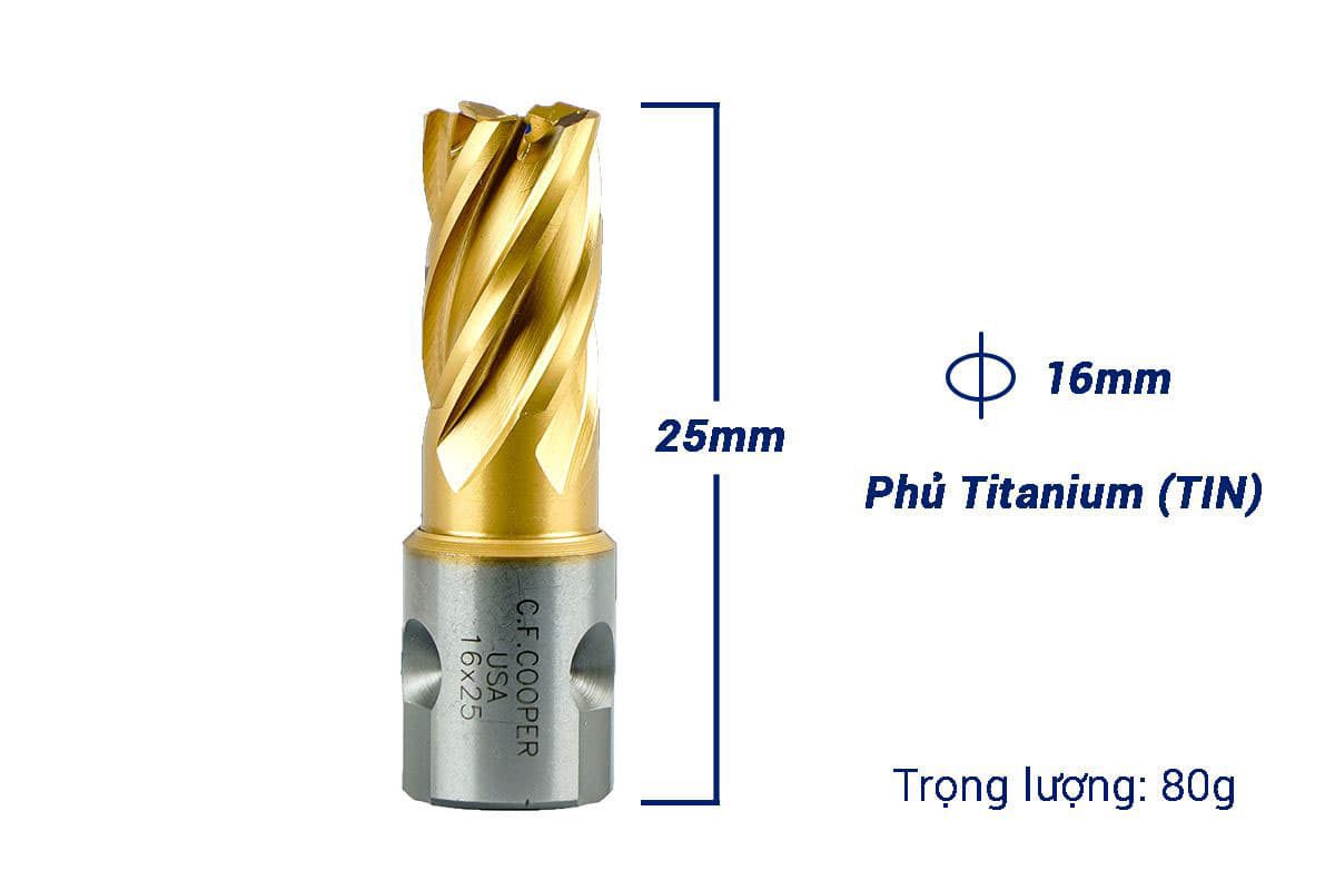 Mũi khoan từ thép gió HSS 16x25mm CFCooper MH25-16