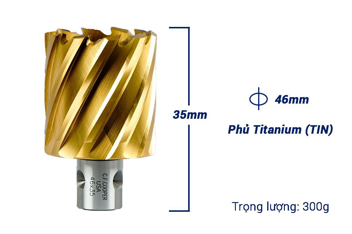 Mũi khoan từ thép gió HSS 46x35mm CFCooper MH35-46
