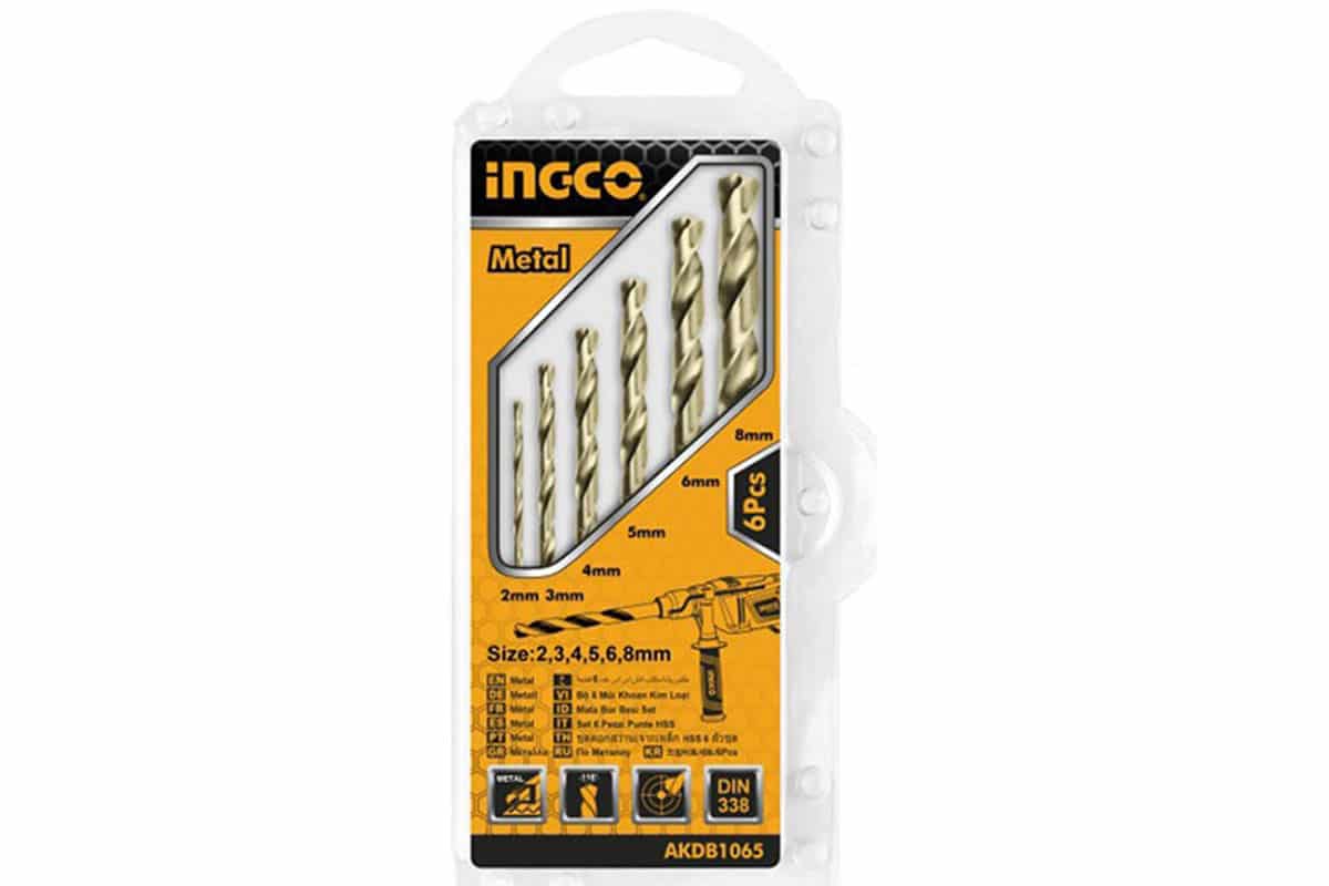 Bộ 6 Mũi Khoan Kim Loại Hss INGCO AKDB1065