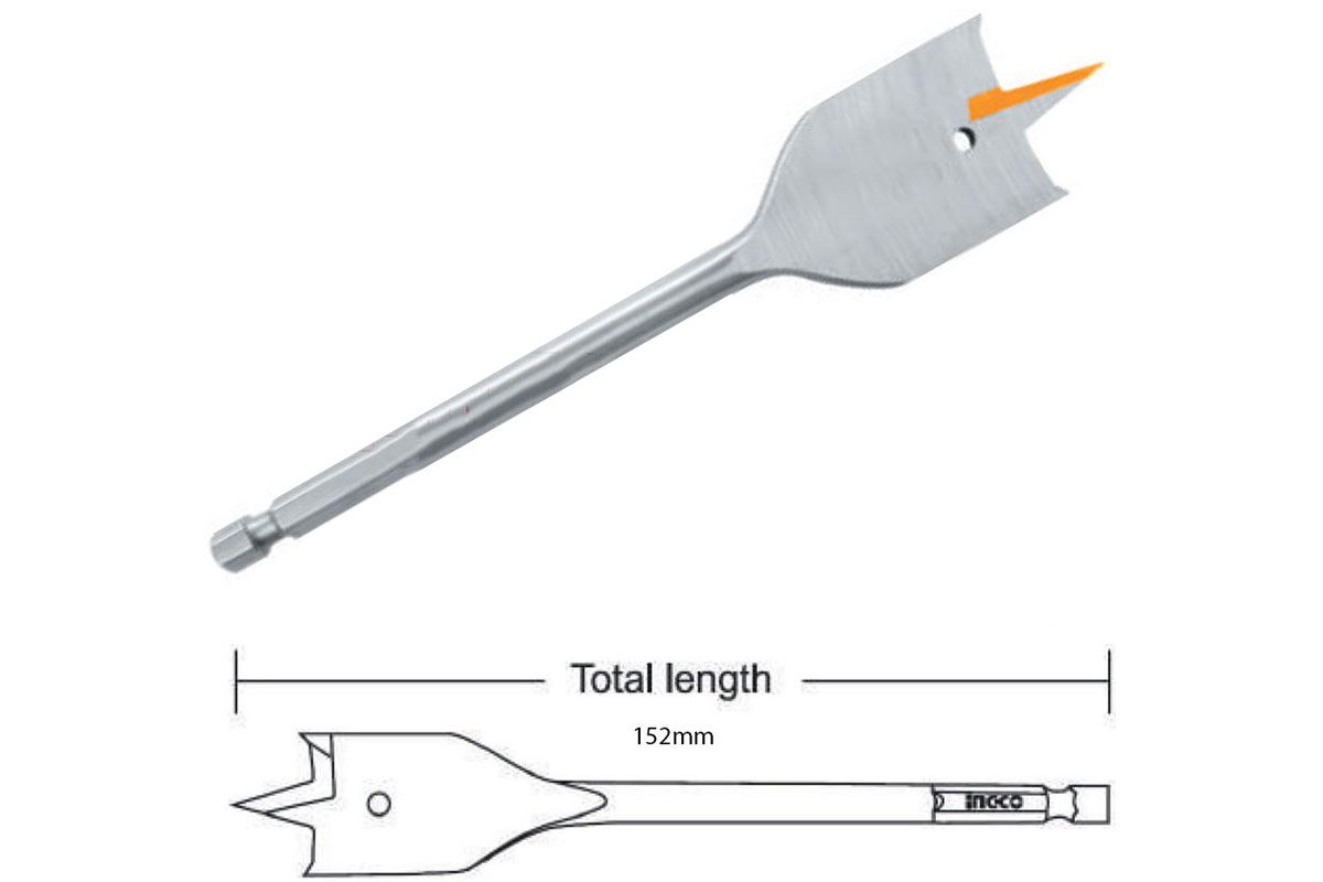 Mũi Khoan Gỗ Đầu Dẹp 20mm INGCO DBW2212001