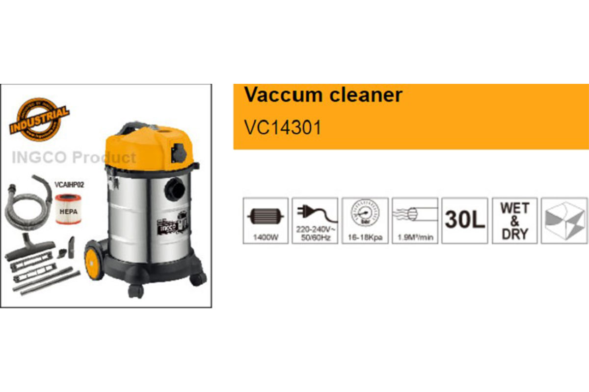 Máy hút bụi 30L INGCO VC14301