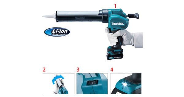 Súng bắn silicon pin 12V Makita CG100DSYA