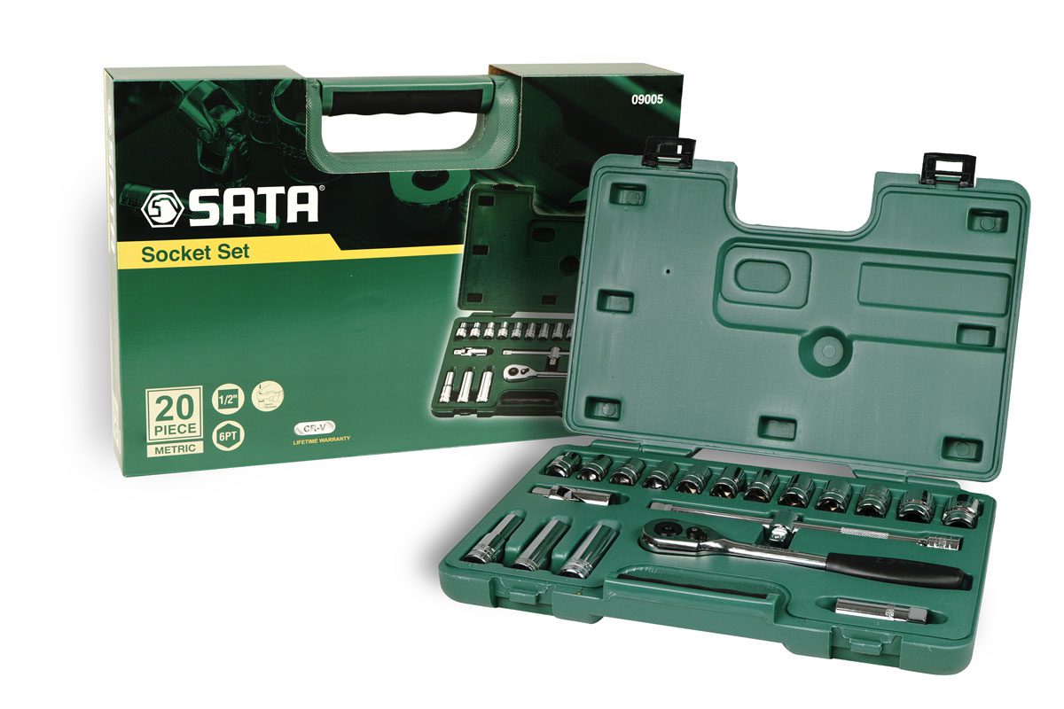 Bộ đầu tuýp 20 chi tiết 1/2 in Sata 09005