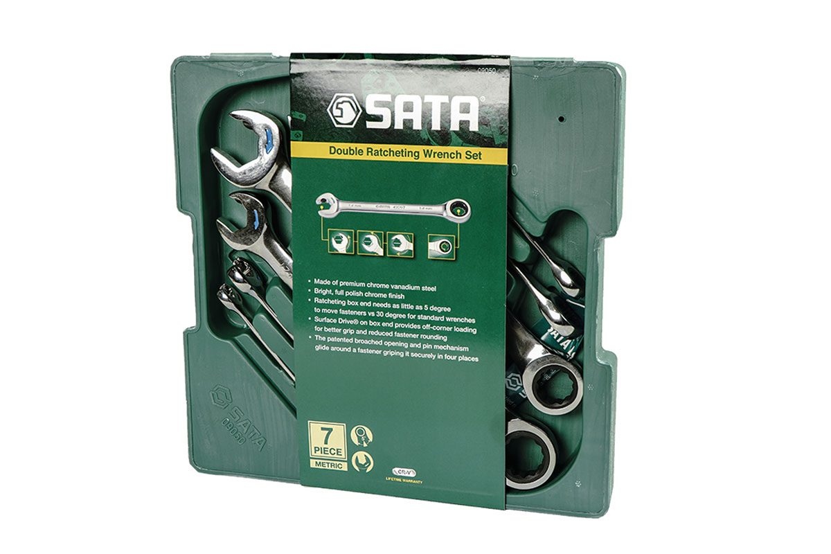 Bộ cờ lê vòng miệng tự động 7 chi tiết Sata 09050