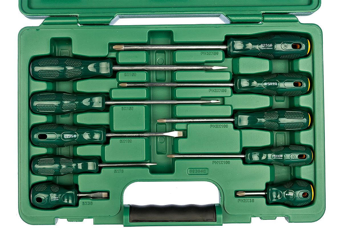 Bộ tuốc nơ vít 10 chi tiết Sata 09304E