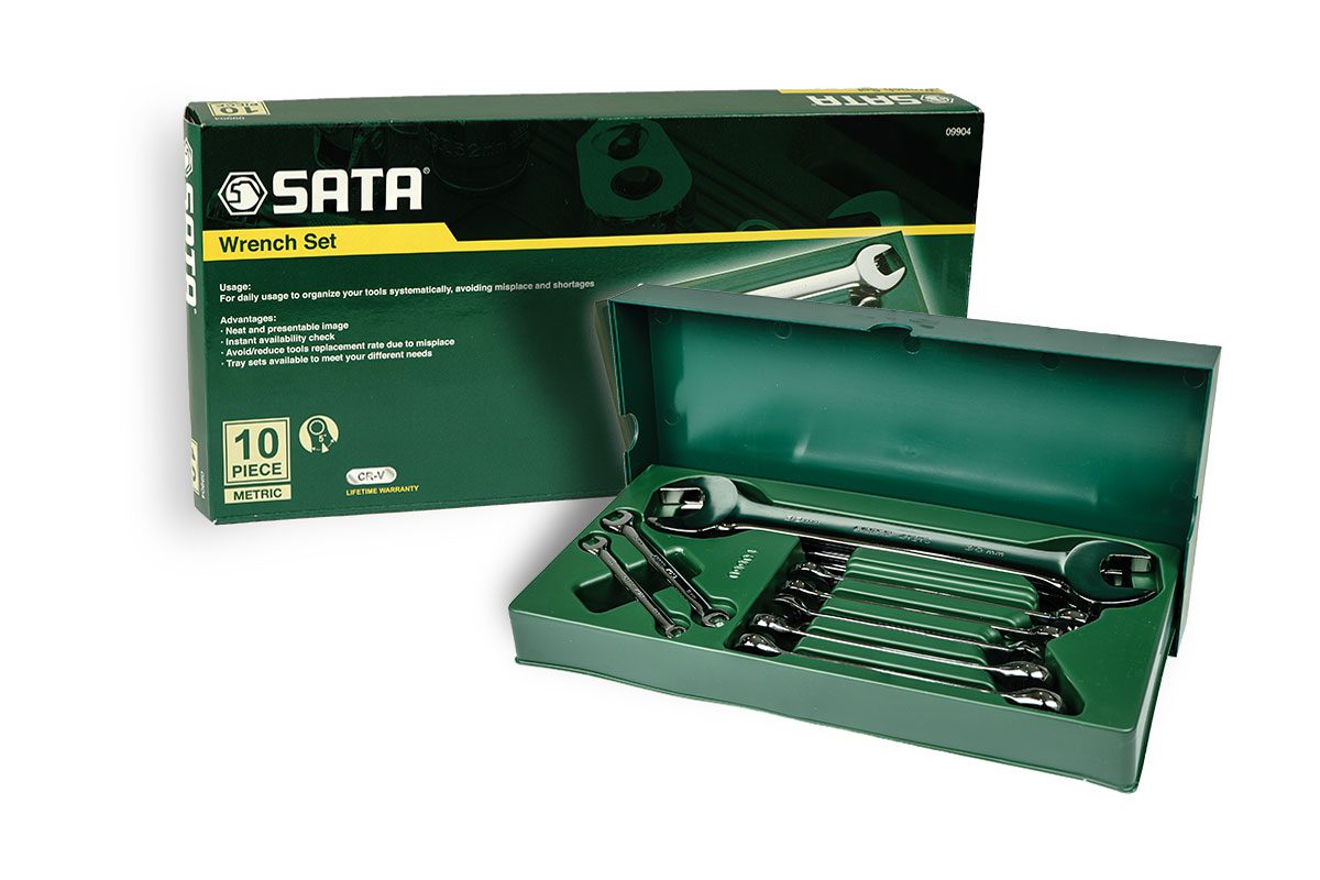 Bộ khay cờ lê 10 chi tiết Sata 09904