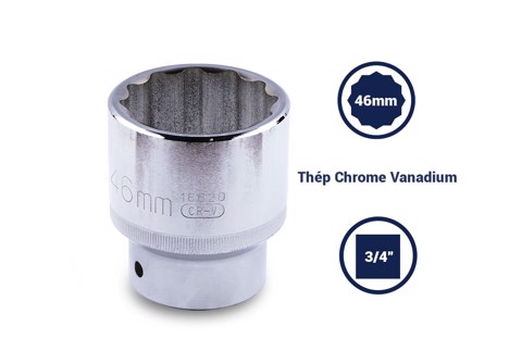 Đầu tuýp 12 cạnh 3/4in - 46mm Sata 16620