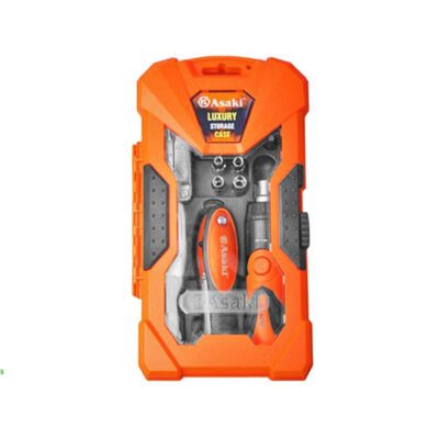 Bộ dụng cụ đa năng & tay vặn 2 chiều 33 chi tiết Asaki AK-6358