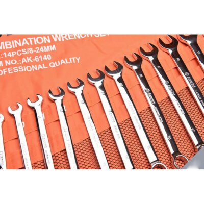 Bộ cờ lê vòng miệng 14 chi tiết xi bóng Asaki AK-6140