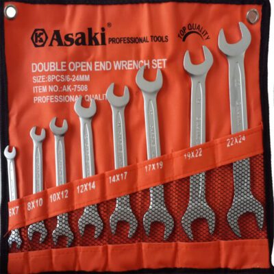 Bộ cờ lê vòng miệng 8 chi tiết xi mờ Asaki AK-7508
