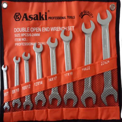 Bộ cờ lê vòng miệng 8 chi tiết xi mờ Asaki AK-7514
