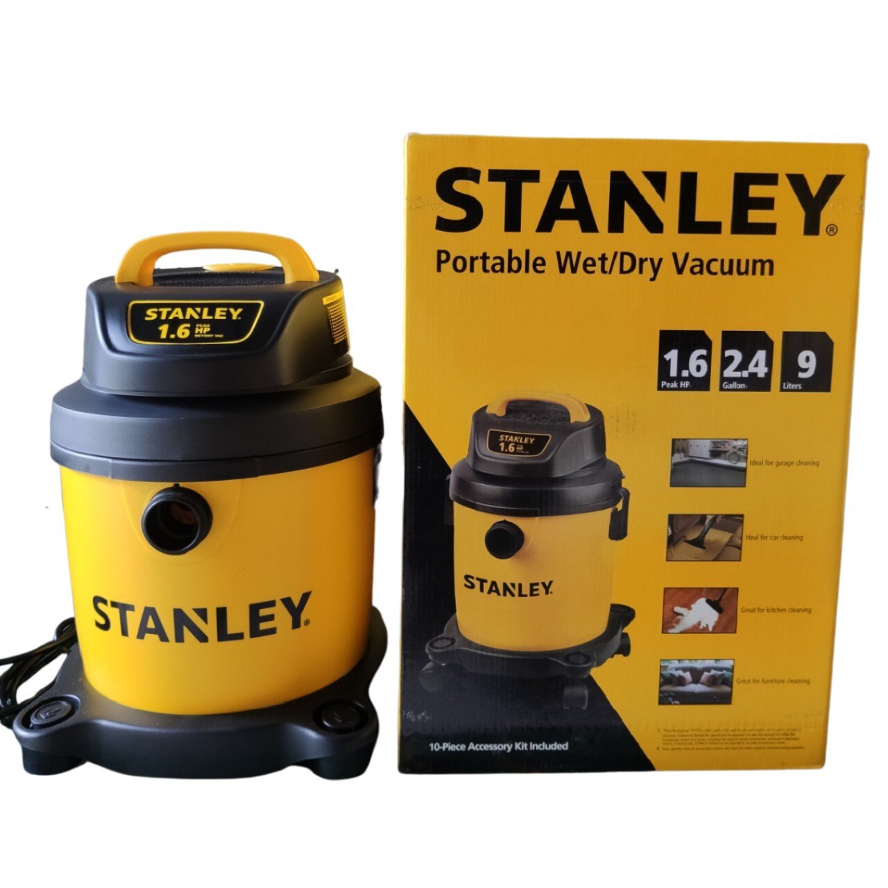 Máy hút bụi 2 chức năng 9 Lít khô và ướt Stanley-SL19128P giúp vệ sinh mọi ngóc nghách một cách dễ dàng