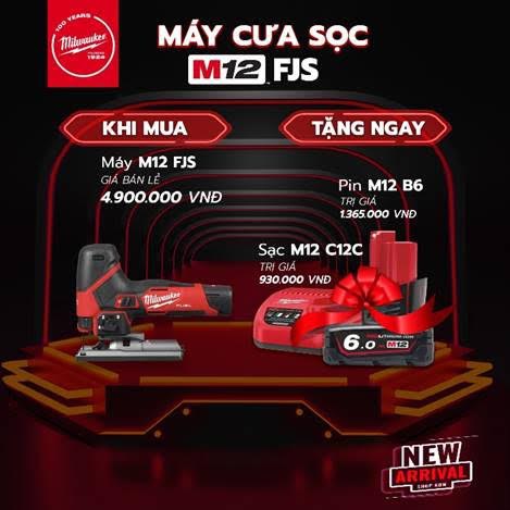 Máy cưa sọc dùng pin 12V Milwaukee M12 FJS