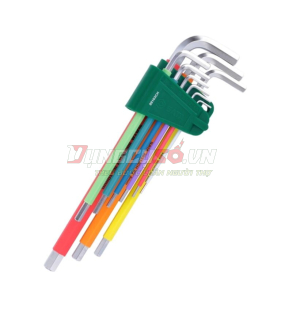 Bộ lục giác dài 9 chi tiết 1-10mm Sata 09103CH