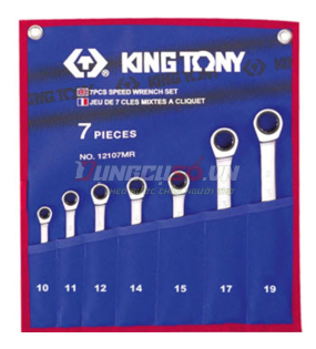 Bộ cờ lê vòng miệng 7 chi tiết 10-19mm Kingtony 12107MR