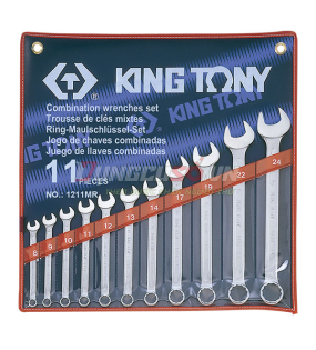 Bộ cờ lê vòng miệng 11 chi tiết 8-24mm Kingtony 1211MR