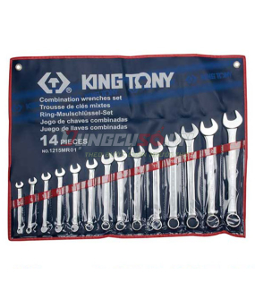 Bộ cờ lê vòng miệng 14 chi tiết 8-24mm Kingtony 1215MR01