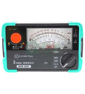 Đồng hồ đo điện trở cách điện (1000V/2GΩ,đo AC/DC) Kyoritsu 3431