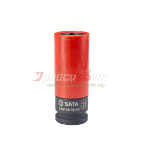 Đầu tuýp dài Cr-Mo 6 cạnh 1/2in 21mm Sata 34414H