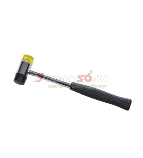 Búa 2 đầu nhựa vàng trắng (cán thép bọc nhựa) 35mm Asaki AK-9520