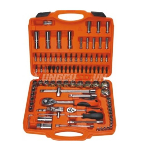 Bộ tuýp 1/4″ + 3/8″ + 1/2″ 6 cạnh 120 chi tiết xi bóng Cr-V Asaki AK-9751